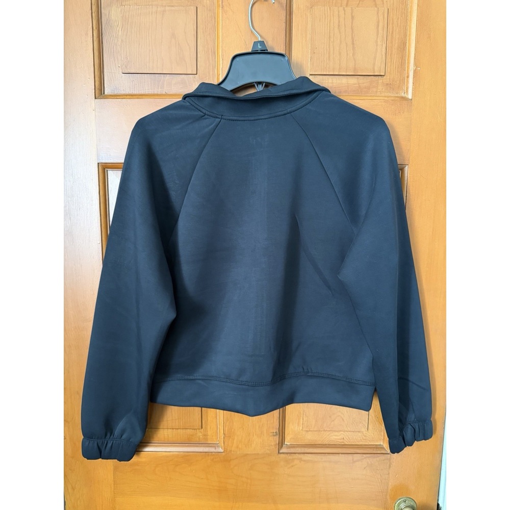 Women's All In Motion Black Airy Sleek Full Zip Jacket Size Small NWT Ultra Soft - Picture 9 of 9